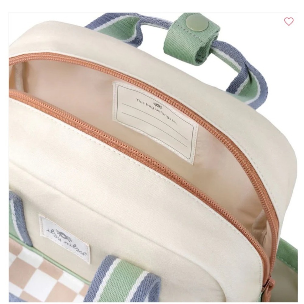 Itzy Ritzy Toddler Checkered Backpack, Lunch Box Bundle Daycare Jr Size - Picture 5 of 11